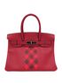 Birkin Tressage 30 in Rouge de Coeur Swift and Epsom, front view